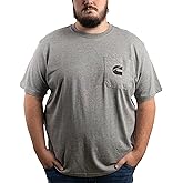 Cummins Men's T-Shirt Short Sleeve Sport Gray Pocket Tee CMN4754 - Large