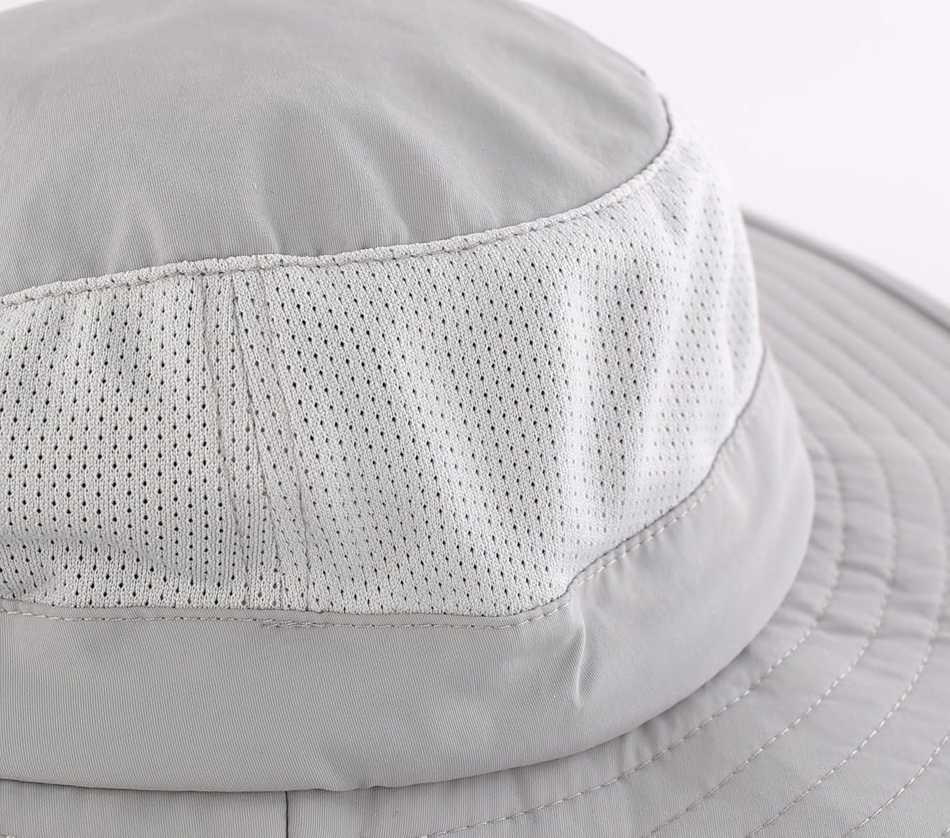 Home Prefer Mens Sun Hat with Flap Summer Neck Cover Foldable Fishing Cap Wide Brim Sun Protection Hat Light Gray: Clothing