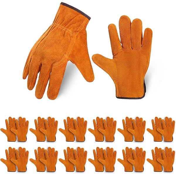 Amazon.com: Bencailor 4 Pairs Leather Gloves for Work Leather