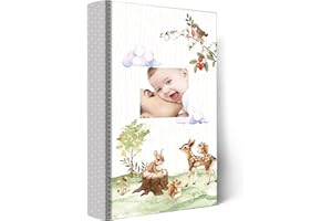 Holoary Baby Photo Album 4” x 6” 300 Photos, Newborn Baby Keepsake Gifts for Baby Boy/Girl and New Parents, Woodland Animals Design Baby Photo Albums