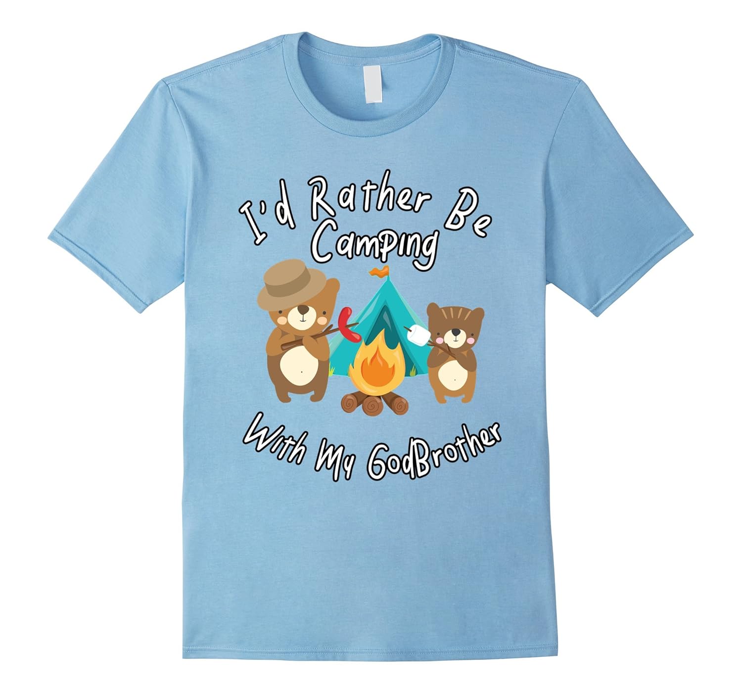 I'd Rather Be Camping With My Godbrother T-Shirt Bear Shirt-ANZ