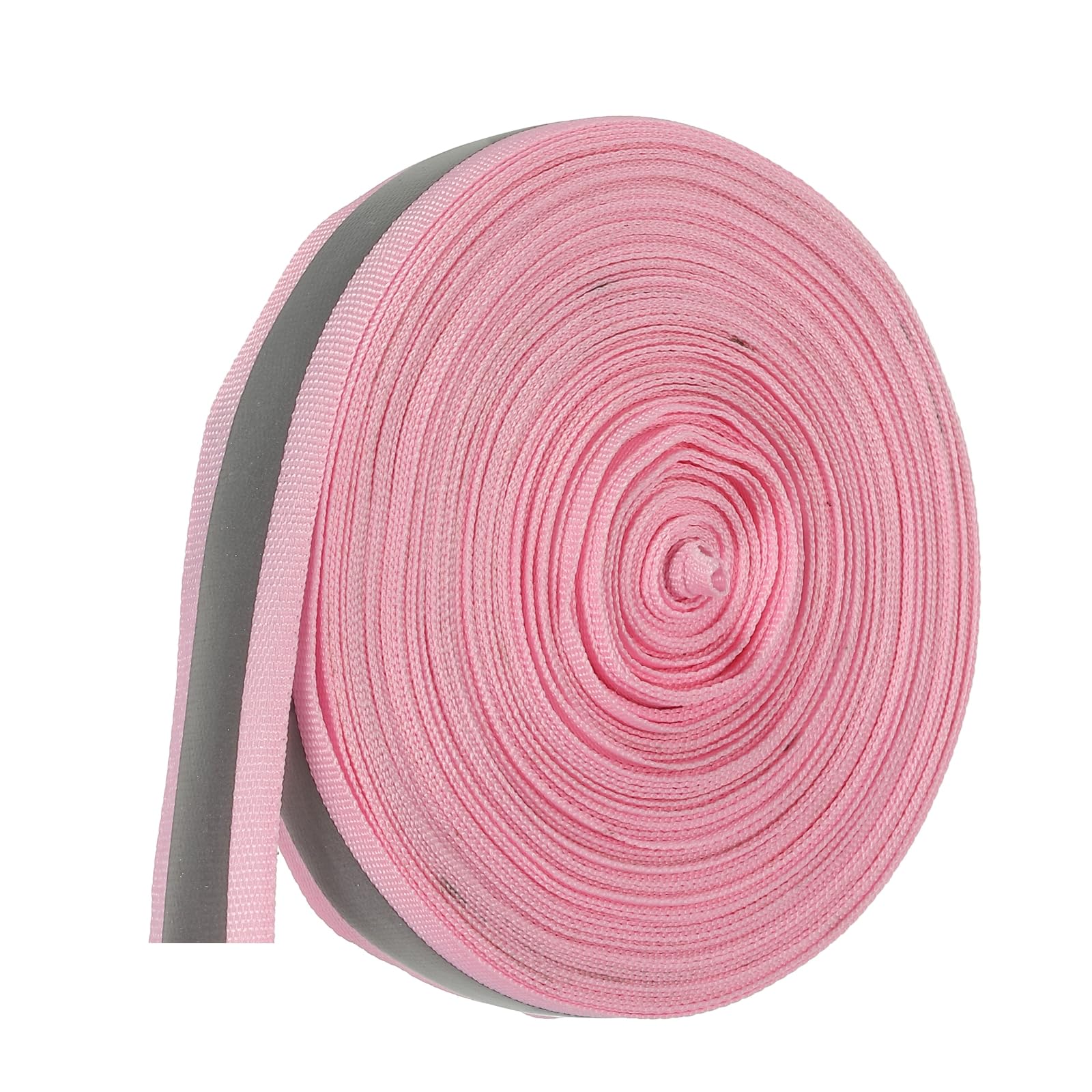 PATIKIL Reflective Tape Strip, 20mm x 22yards High Visibility Reflective Tape Sew-on DIY Warning Safety Fabric Webbing for Clothing Raincoats, Pink
