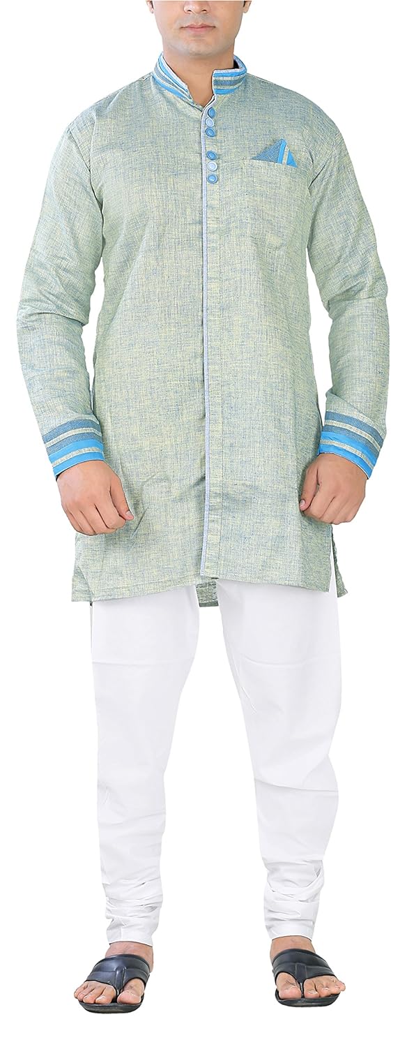 new looks men's cotton kurta and pyjama set