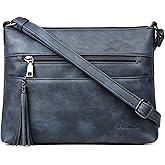 MASINTOR Crossbody Bags for Women, Lightweight Medium Crossbody Purse, Soft Leather Women's Shoulder Handbags with Tassel | Lightweight, Medium, Soft Leather, Women's, with Tassel, Lightweight