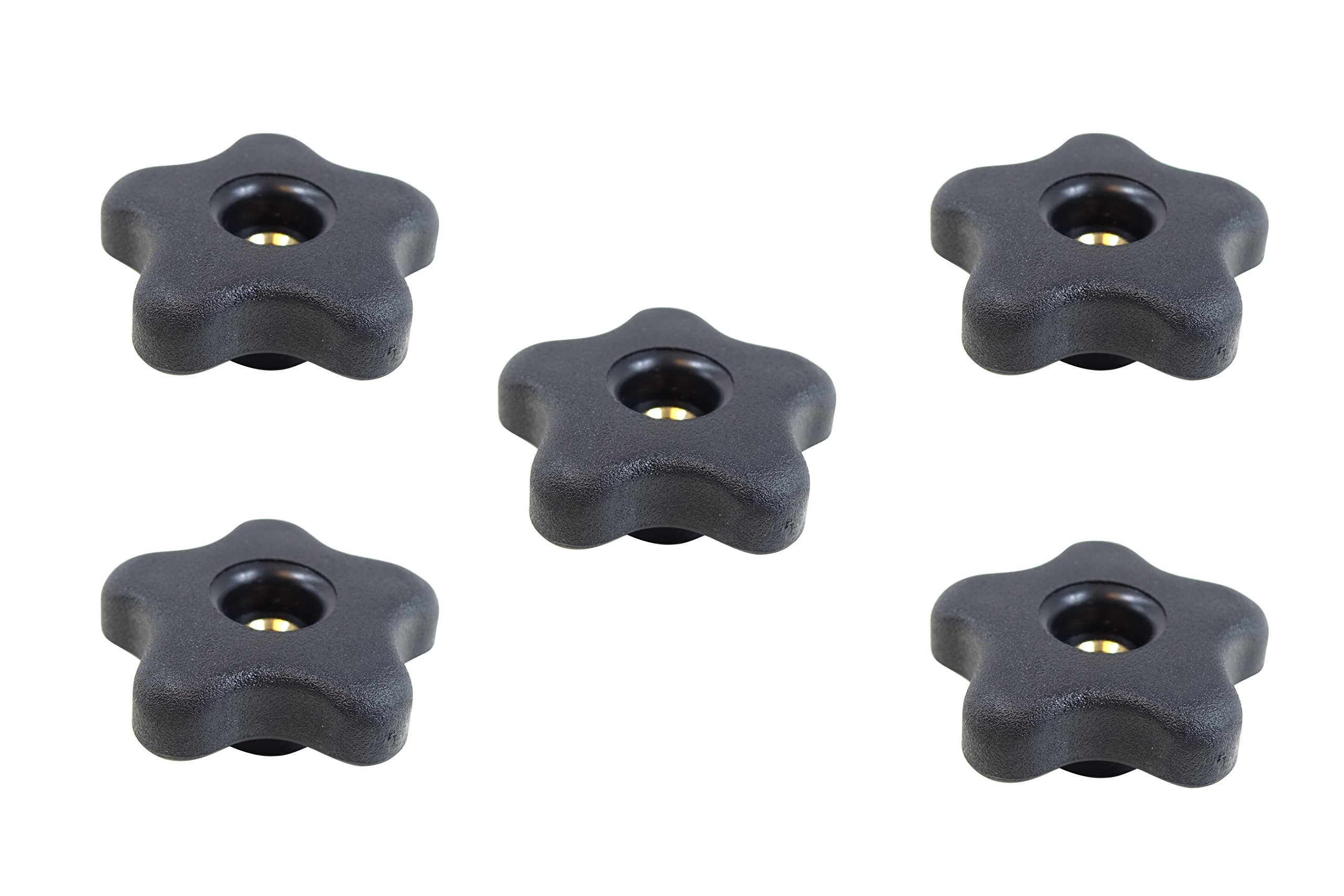 PowerTec 71071 5-Star Thru Knob 5/16-Inch-18, 5-Pack โ image 1