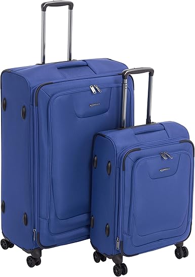 amazonbasics premium upright expandable softside suitcase with tsa lock