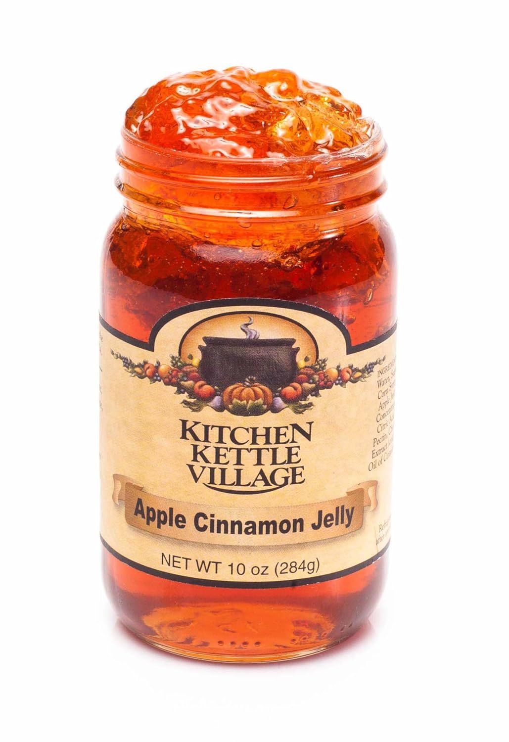 Apple Cinnamon Jelly, Kitchen Kettle Village (Amish Made), Spiced Apple Preserves - 10 Ounce Jars (Pack of 2)