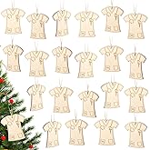 Otuuz 20 Pcs Christmas Nurse Ornament Wooden Nurse Ornament, DIY Nursing Appreciation Gifts for Women, Personalized Nurses Scrubs Hanging Ornaments for Women Nurses, Doctor, Physician Assistant