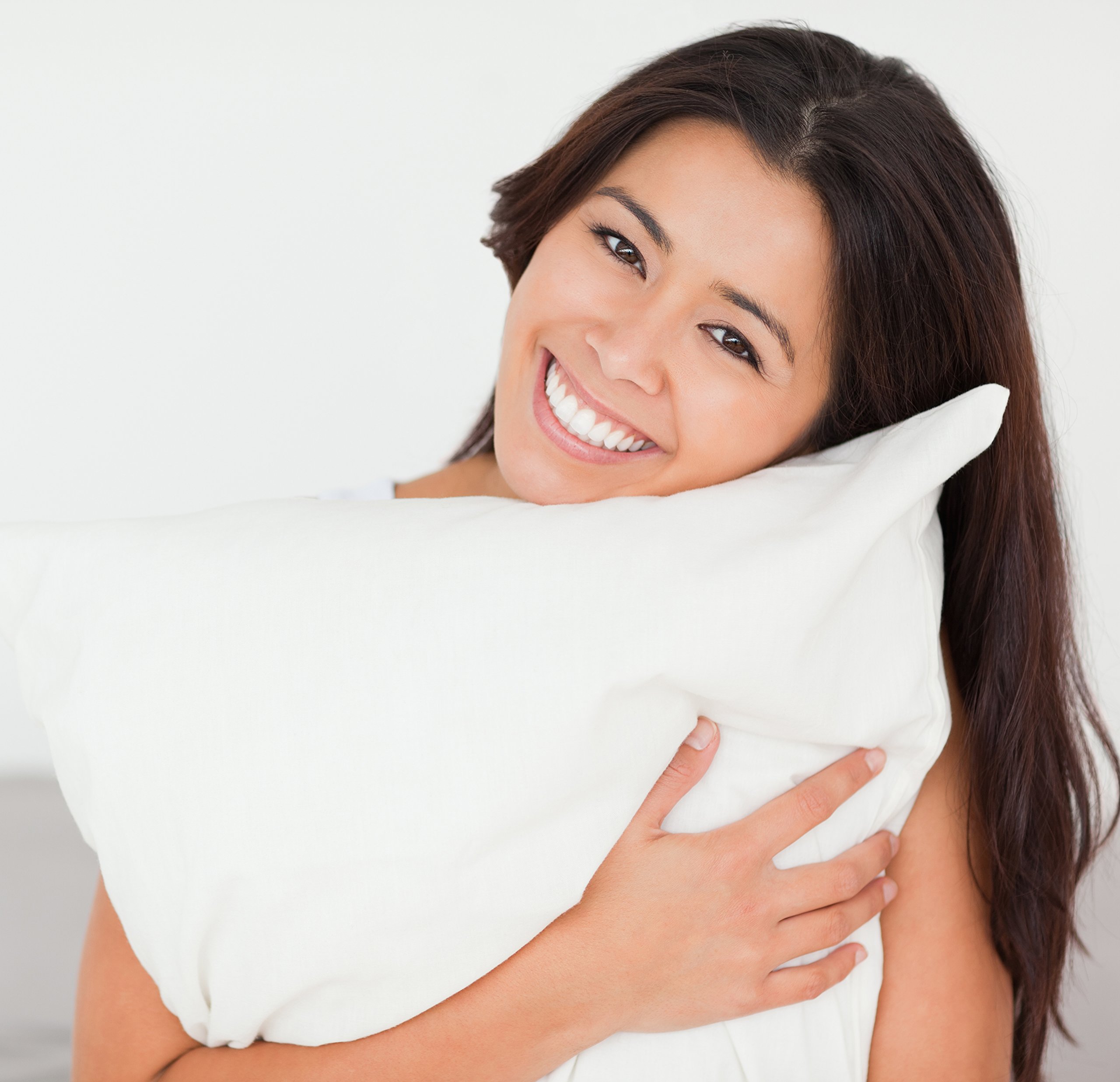 Darware White Body Pillow Case Covers (2Pack), 100 Cotton, 20 x 54