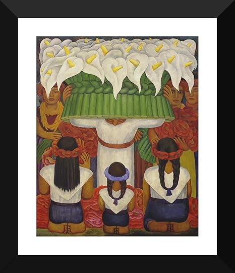 Canvas Or Print Wall Art Diego Rivera Flower Festival Feast Of Santa Anita Home Garden Henrikhakansson Home Decor Posters Prints