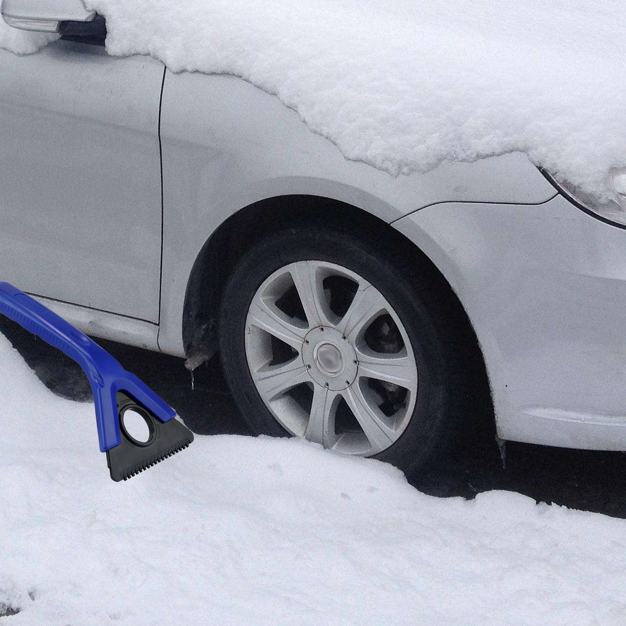 Graceme Auto eiskratzer Eisschaber scheibenwischer Schneeschaufel Schnee entfernen Wischen enteisen entfrosten Tool 4 in 1