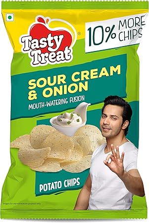 Tasty Treat Sour CRM&Onion Potato Chips 55G
