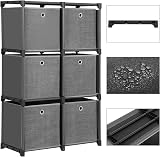 SONGMICS Ladder Storage Unit 6 Cubes with Boxes DIY Closet Organiser view 7