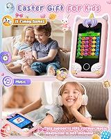 UCIDCI Kids Smart Phone Toy with Dual Cameras 4 Inch IPS 13 Games Learning view 3