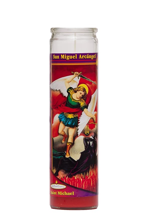 St Michael Arch Angel Religious Prayer Candle / San Miguel Novena Vigil
