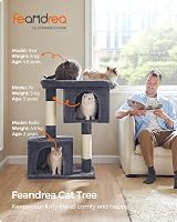 Feandrea Cat Tree Tower 101 cm XL Smoky Grey PCT614G01 20 kg view 2