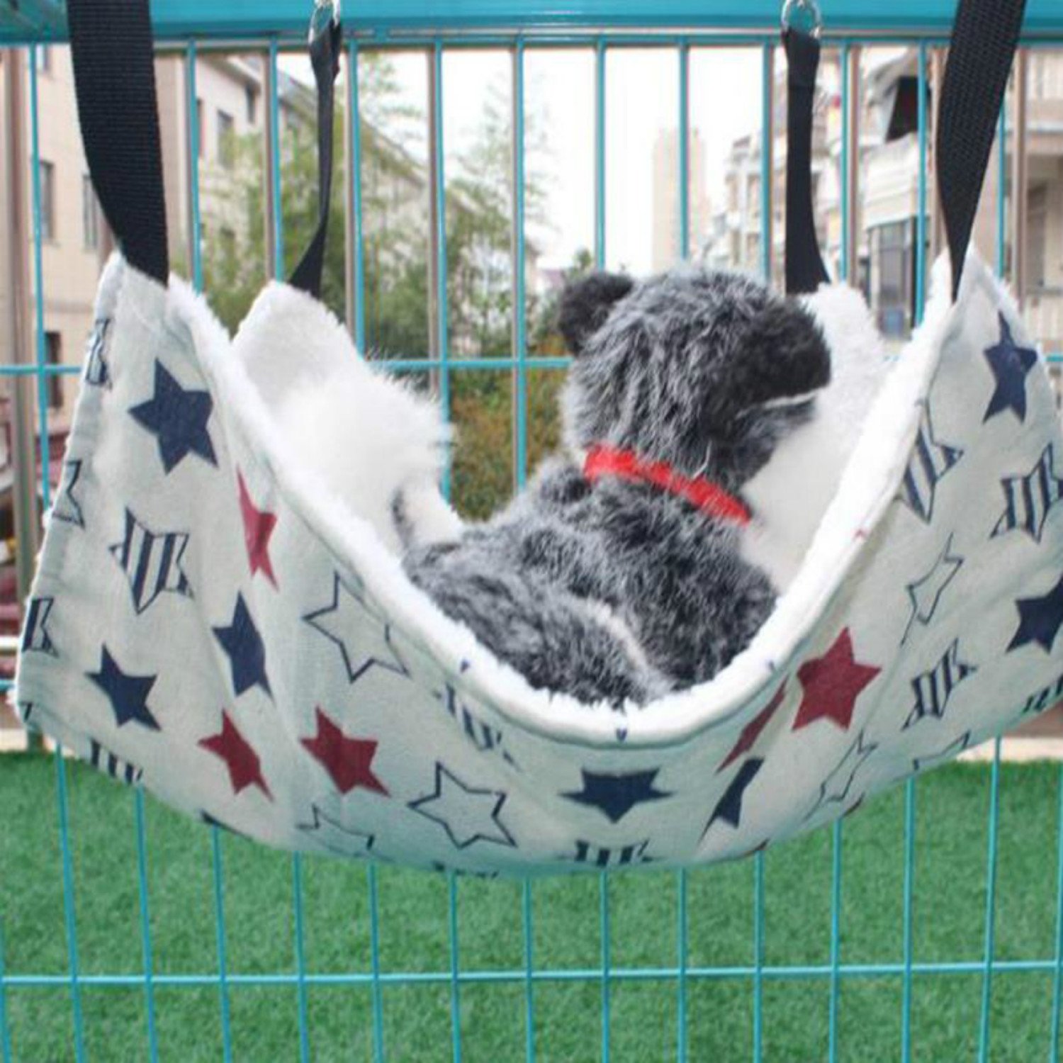 EP(US) Cat Hammock For Ferret, Rat, Rabbit, Small Dogs or Other Pet-Easy to Attach to a Cage-Larger size