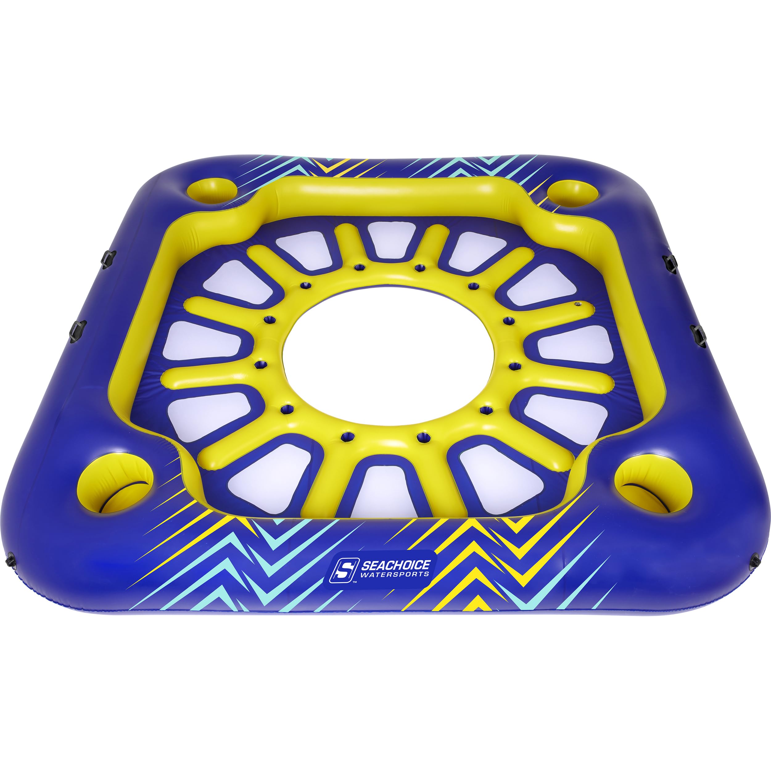 Photo 1 of **I DON'T KNOW IF IT WORKS** 12-Person Party Raft – Inflates to 12 X 12 Feet – Seats 12 Adults – Includes Drink Holders & Large Center Hole for Cooling Off