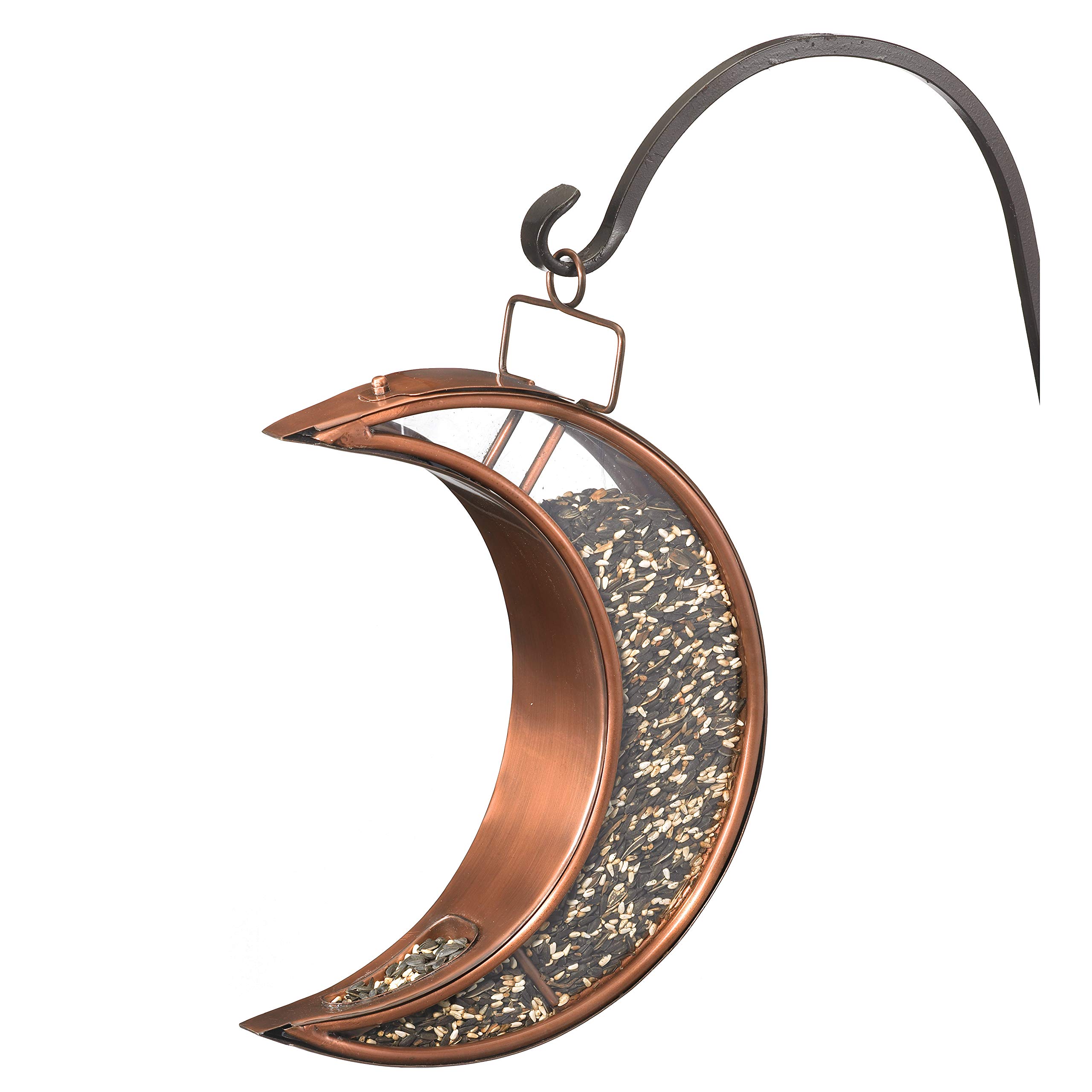 Good Directions Copper Finish Moon Bird Feeder with Plexiglass