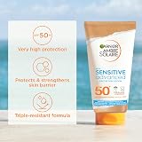 Garnier Ambre Solaire Sensitive SPF50+ Face Body Sun Cream Water Resistant 175ml view 2