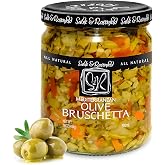 Sable &amp; Rosenfeld Mediterranean Olive Bruschetta in a Jar, 16 oz, Pack of 1 | Classic Olive Spread with Sweet Peppers and Capers, Non-GMO, Gluten-Free, 16 oz Jar for Sandwiches and Crackers