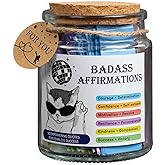 Badass Affirmation Jar, Affirmation Cards, Bestie, Positive Cards for Women, Sister Gift, Valentines Day Gifts For Her, Support Emotion for Women, Valentines Day Gifts