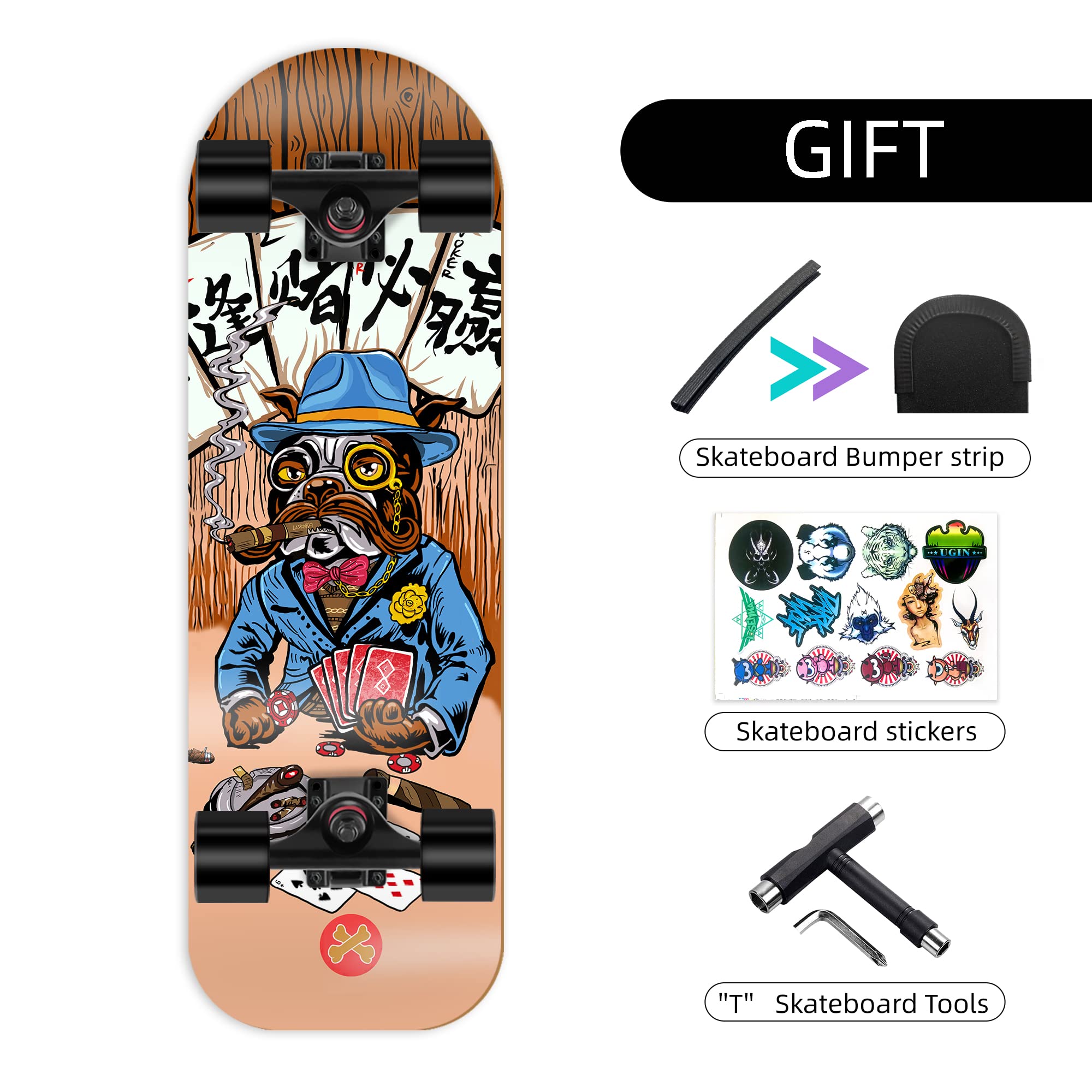 LOSENKA Pet Skateboard Complete Designed for Dogs and Pets