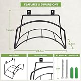 BLOSTM Wall Mounted Garden Hose Hanger Solid Steel Holder with Fittings Included view 3