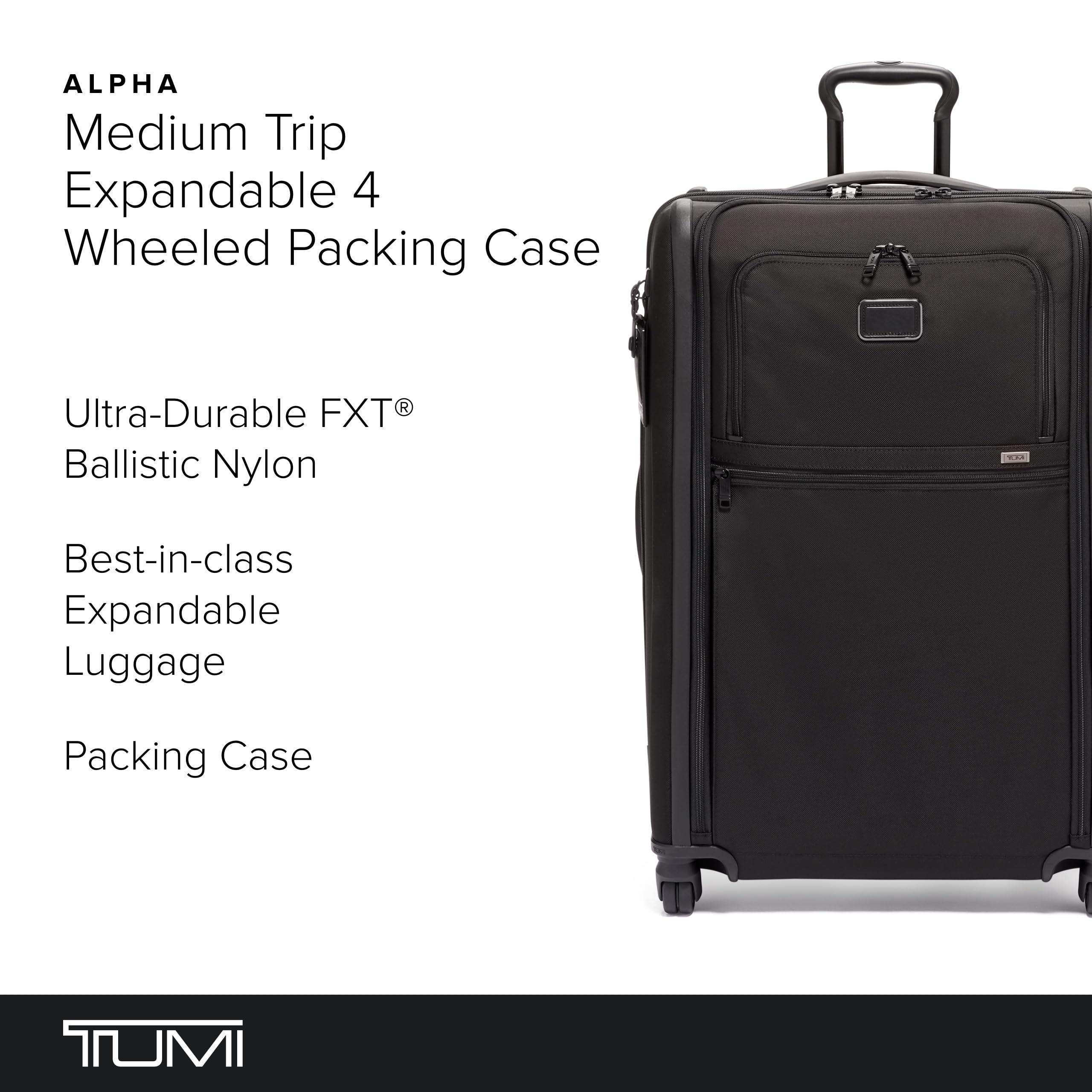 TUMI Alpha Medium Trip Expandable 4-Wheeled Packing Case - Professional Travel Rolling Luggage