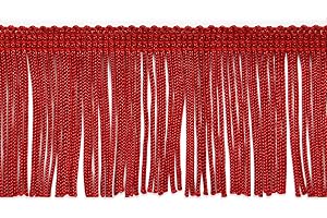 Expo International 10 Yards of 2" Chainette Fringe Trim, Red