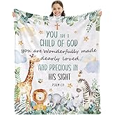 INXENG Baptism Gifts for Boys Catholic - Baptism Blanket for Boys Girl, Christening Gifts for Girls, Christian Gifts for Kids, Girls Baptismal Gift Catholic, Christening Blanket for Kids, 50"x40"