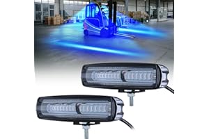 eTzone New LED Forklift Safety Light Blue Side Zone Warning Lights Warehouse Pedestrian Area Truck Safety Lamp 30W, DC 12-80V