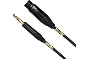Mogami Gold TRS-XLRF-25 Balanced Audio Adapter Cable, XLR-Female to 1/4" TRS Male Plug, Gold Contacts, Straight Connectors, 25 Foot