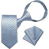 DiBanGu Boys Pre-tied Neckties and Pocket Square Set Adjustable Strap Tie for Kids Wedding Party Graduation School Uniforms