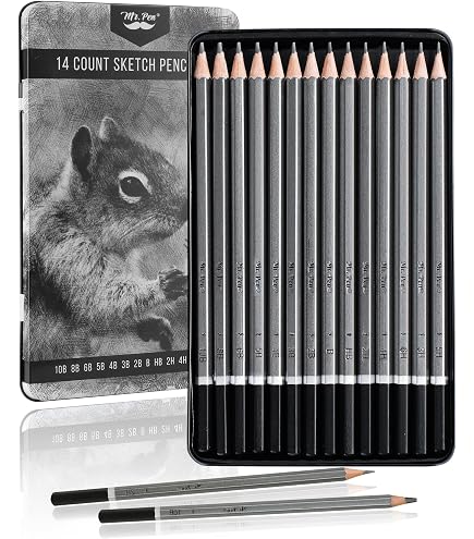Amazon.com : YYMIYU Sketch pencil set, 2H/B/2B/3B/4B/5B/6B/7B/8B