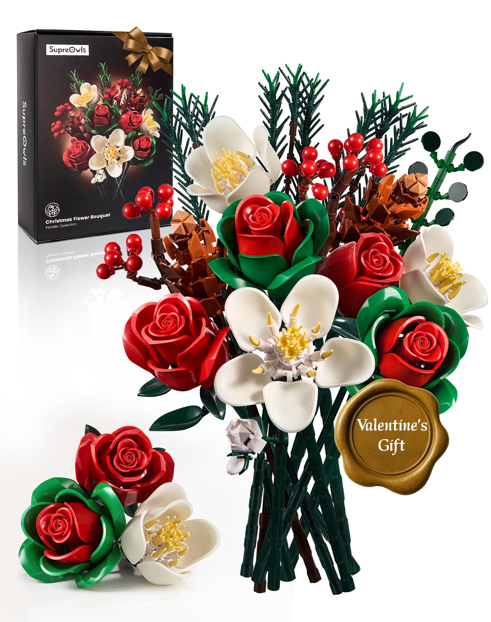 Photo 1 of ***MISSING PARTS***
iATOM Valentines Flower Bouquet Building Set, Artificial Roses Botanical Collection for Adults, Gift for Valentine's Day for Her/Mom/Girlfriend/Wife/Couple, Modern Home Office Table Centerpiece Decor