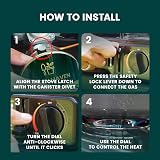 Green Haven Portable Camping Stove with Case and Four Butane Cartridges EN417 view 7