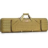 CVLIFE 36" 42" 46" Soft Rifle Case Double Long Gun Bag,with Lockable Zipper and Backpack Strap,Rifle Backpack Rifle Bag Gun Case for Outdoor Hunting Shooting Range