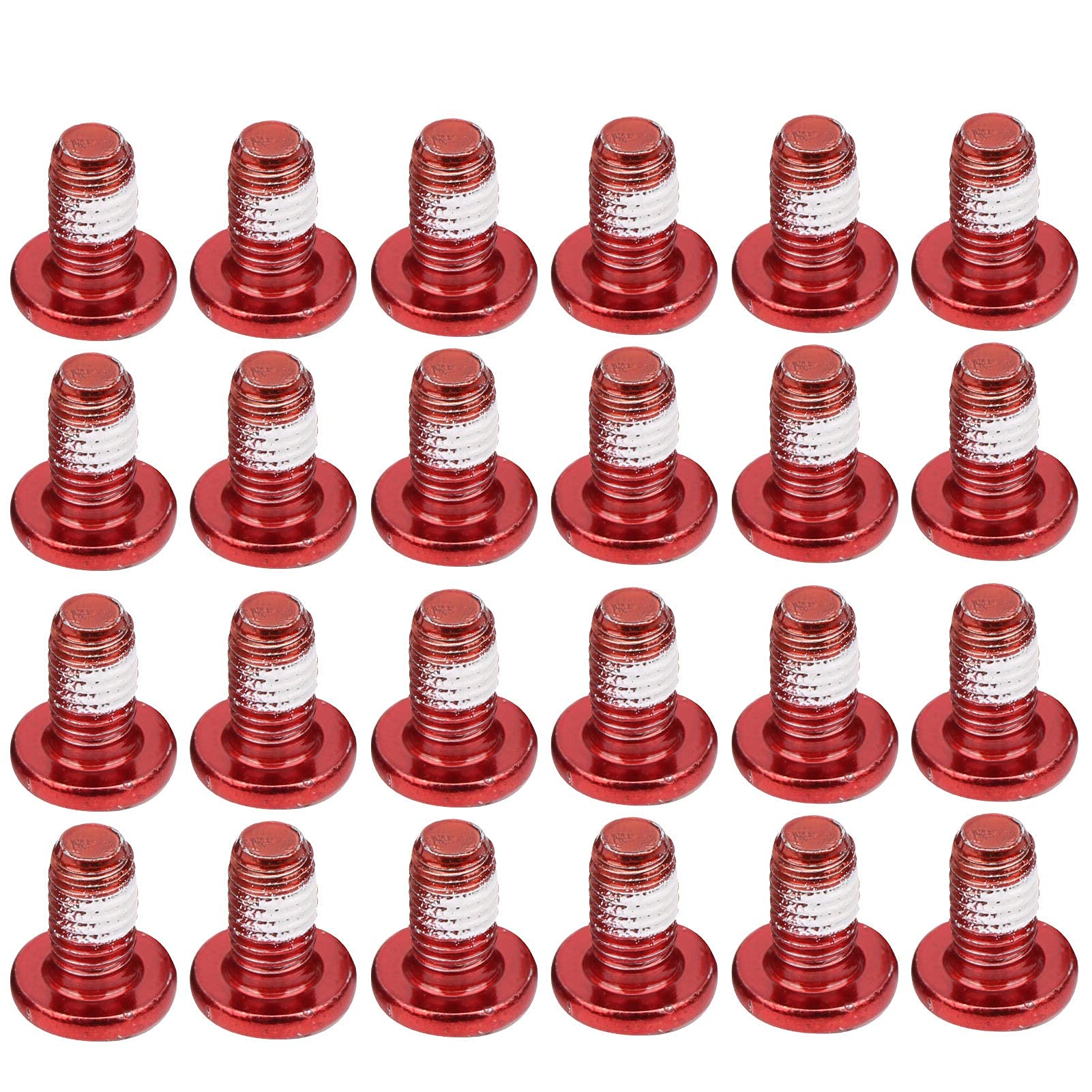 24 Pcs Bike Disk Brake Bolts T25 Colorful Bicycle Disc Brake Screws M5 x10mm/0.4in Steel Wear Resistance Disc Brake Rotor Bolts (red)