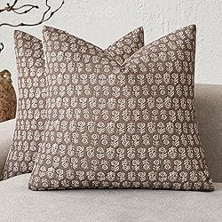Foindtower Set of 2 Decorative Neutral Floral Print
