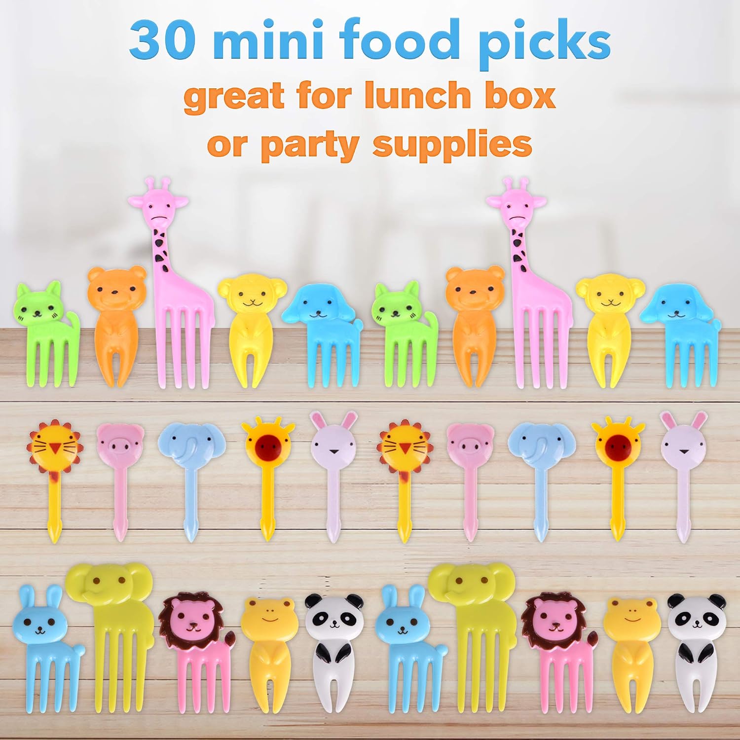 GET FRESH Food Picks for Kids 30 Pieces Animal Bento Deco Set - Image 4