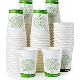 ECOLipak 240 Count 12 oz Compostable Paper Cups, Biodegradable Disposable Paper Coffee Cups with PLA Lined, Eco-friendly Hot Drinking Cups for Party, Picnic,Travel,and Events