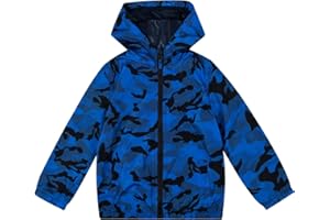 JOYSON Kid Boys Rain Jackets Lightweight Water-resistant Windbreaker Breathable Outerwear Raincoat with Hood