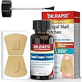 Toenail Fungus Treatment Extra Strength – 30mL Liquid Solution and 20 Fungal Nail Patches for Thick, Brittle or Discolored Nails – Gentle Repair for Damaged Toenails and Fingers–Dual-Action Treatment