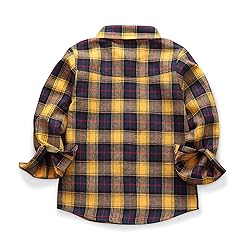 OCHENTA Toddler Boys Long Sleeve Flannel Shirts