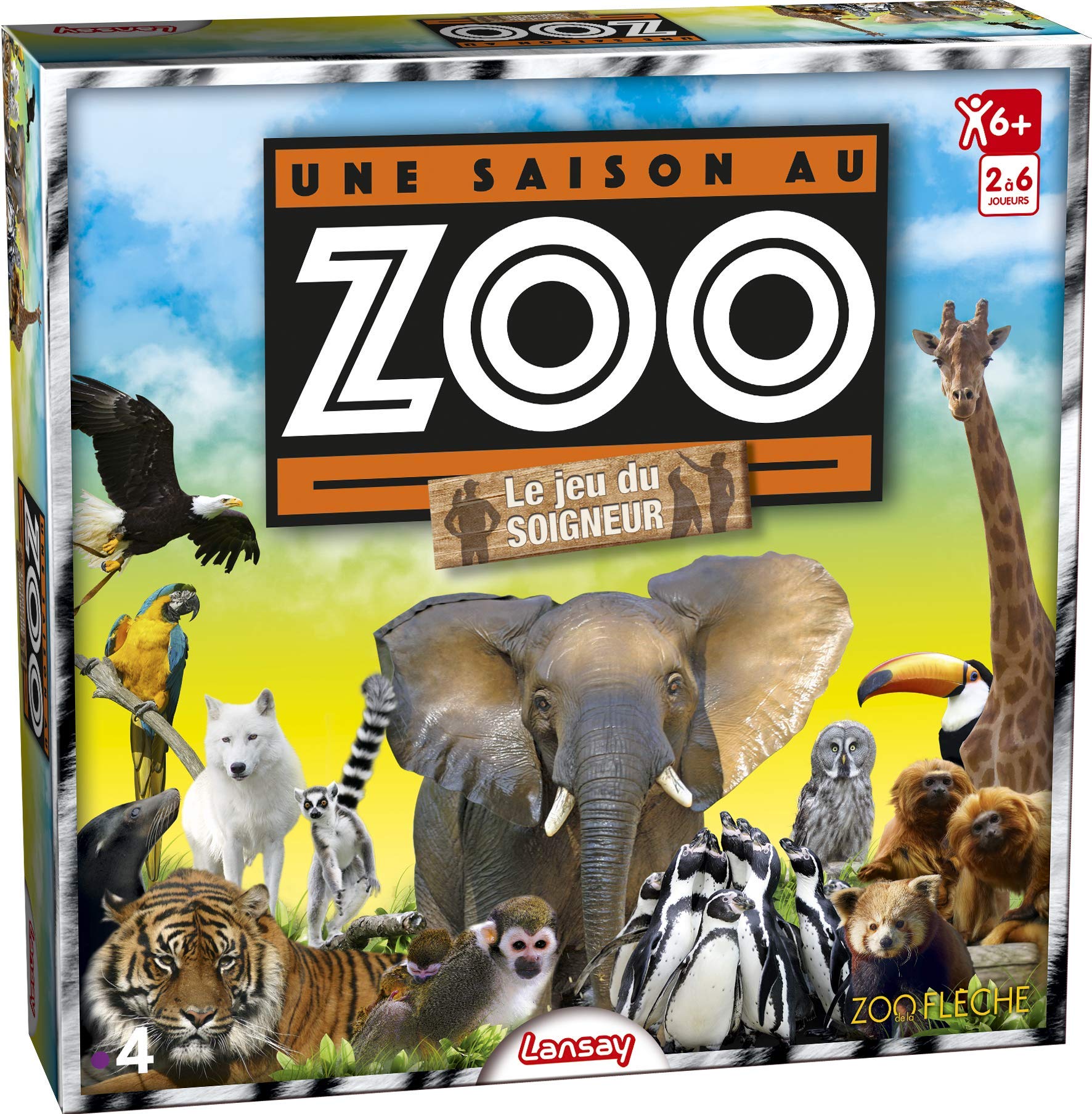 Lansay – A ZOO SEASON – Board Game for Children 6 Years – Educational Animal Game with 1000 Questions – Caregiver Quiz – Board and Cards Included – Up to 6 Players – Gift Idea