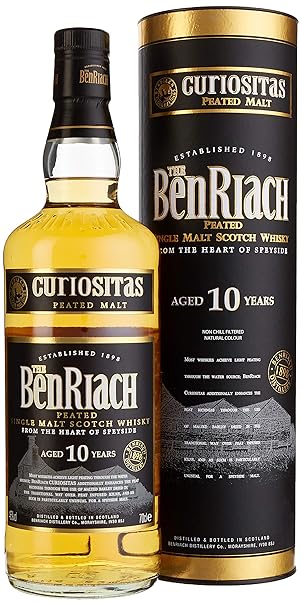 BenRiach Curiositas Peated 10 Jahre Single Malt Scotch Whisky (1 x 0.7 l)