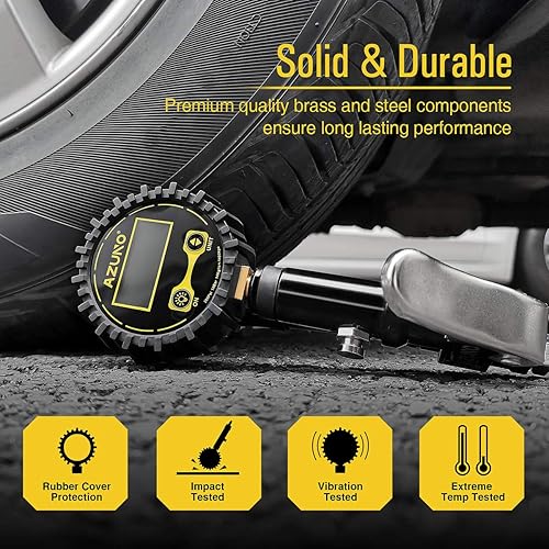 AZUNO Digital Bicycle Tire Inflator Gauge with Auto-Select Valve Type - Presta and Schrader Air Compressor Tool in Kenya | Floor Pumps
