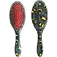 Denman Style & Shine Smoother Hairbrush with Soft Nylon Quill Boar Bristles - For Slick Back, Smoothing, Detangling, Straightening all Hair types.