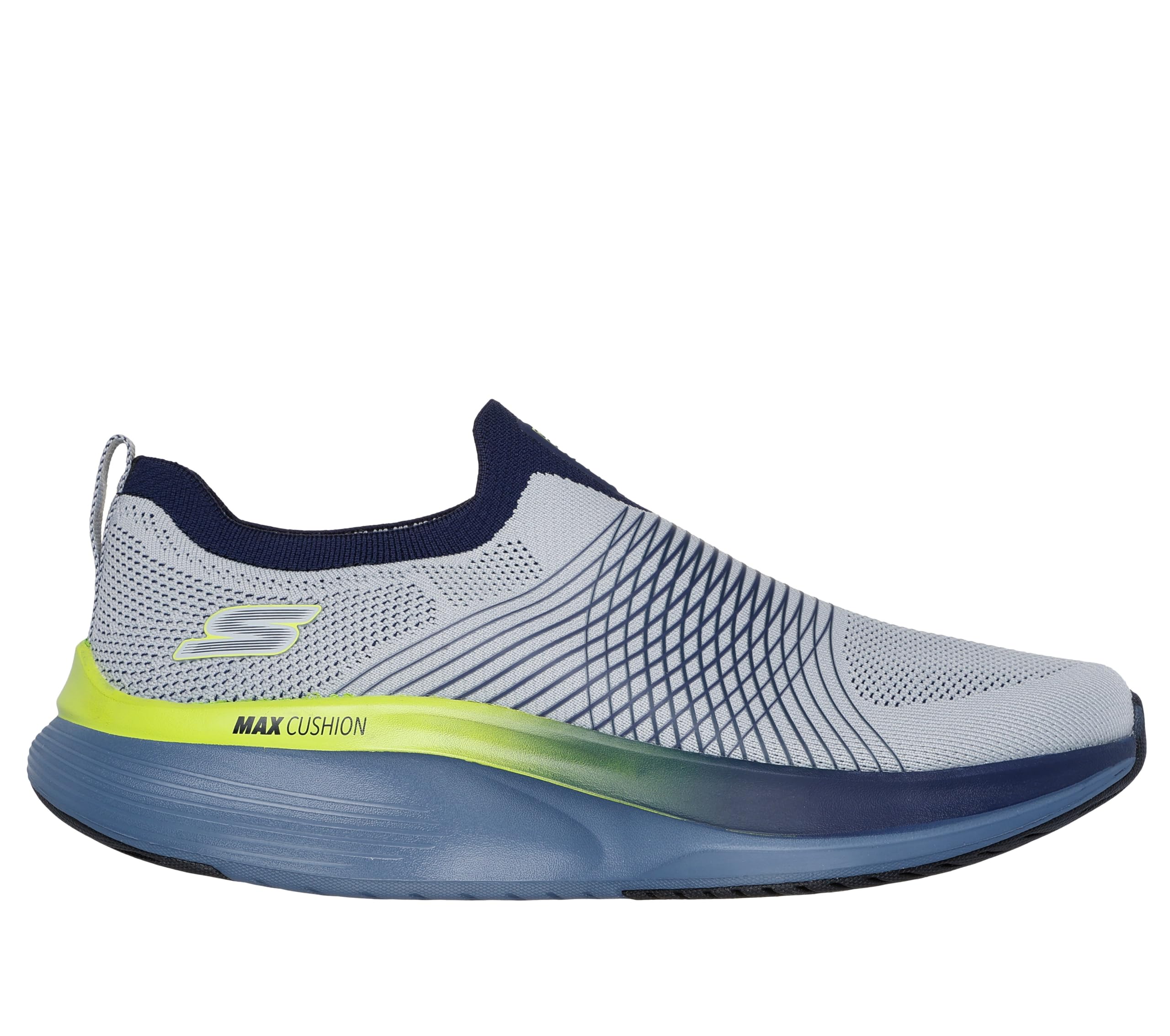 Skechers Men’s Go Walk Max Walker Constantine Sneaker, Gray/Lime, 12